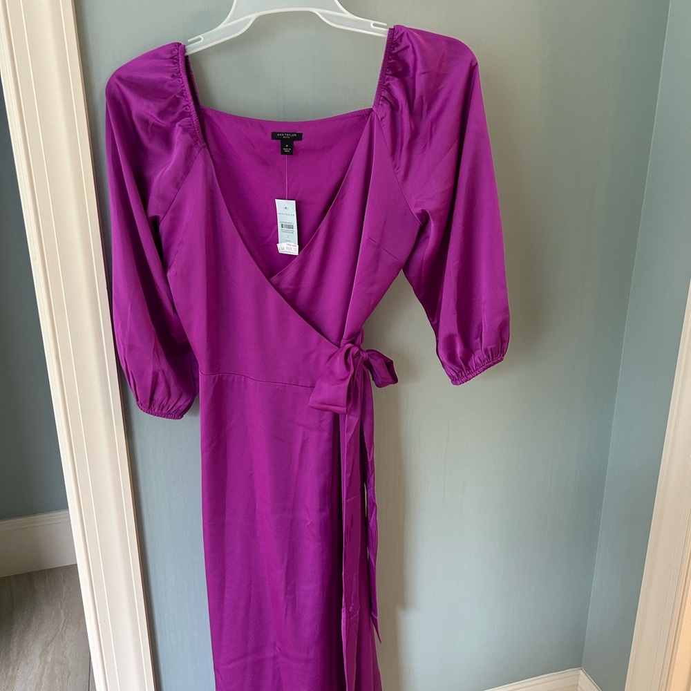 Brand New with Tags Ann Taylor Petite Satin Dress